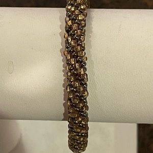 Seed Bead Brown Bracelet No Stretch